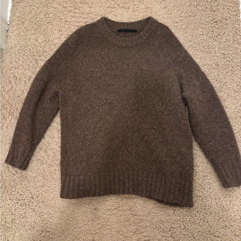 Jenni Kayne Alpaca Cocoon Crewneck-Taupe Brown-(Sold out style/color)
